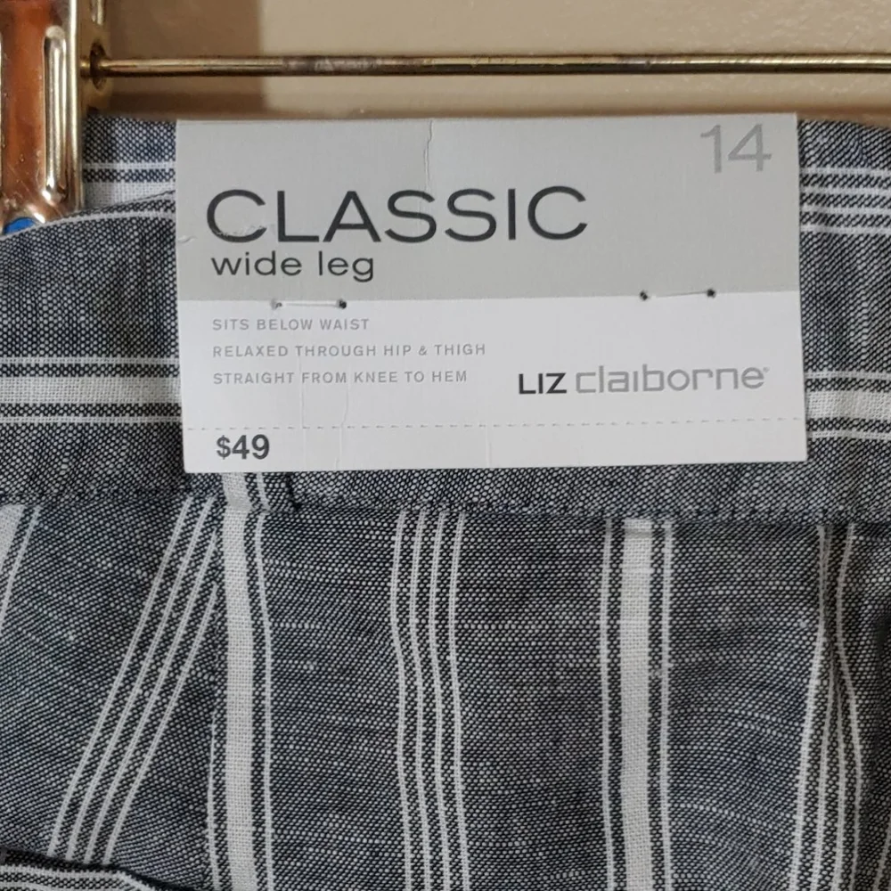 Liz Claiborne 🆕 Classic Wide Leg Pants 14 - Picture 7 of 8